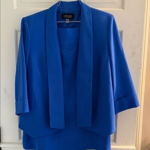 Black Label by Evan-Picone Women's Cobalt Blue Open-Front Blazer and matching sk